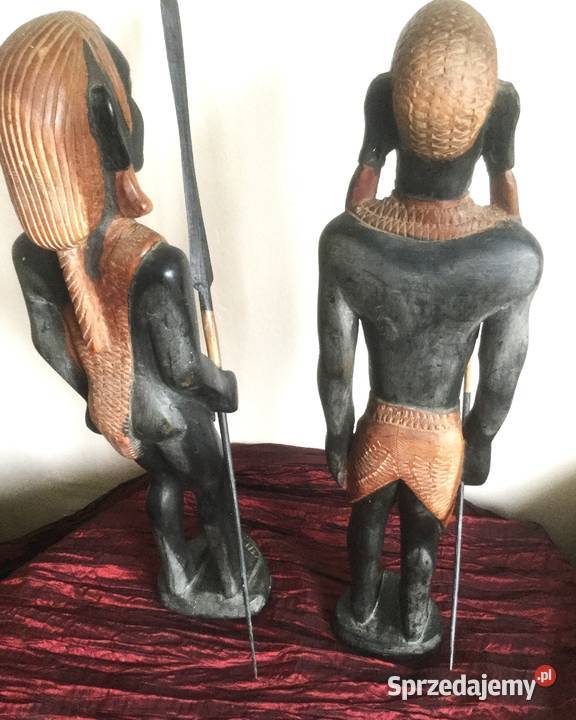 Murzyńska para rzeźby drewno heban Namibia Warszawa