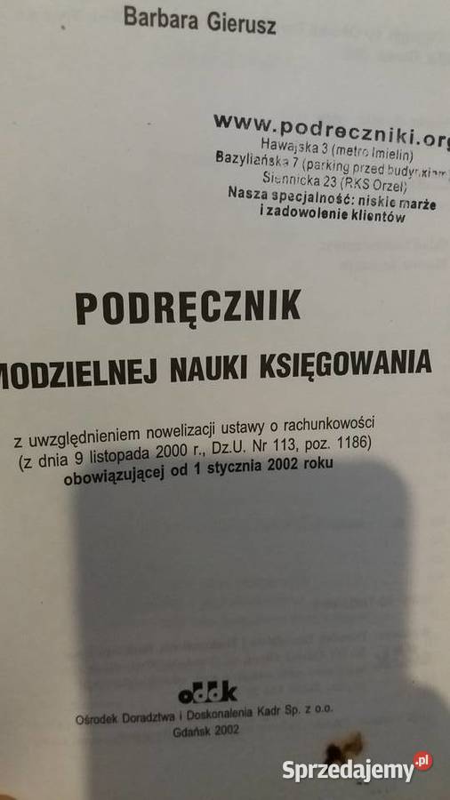Podręcznik samodzielnej nauki księgowania Warszawa sprzedam