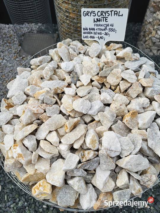 Grys Crystal white 32 Kamienie ogrodowe Czosnów