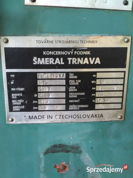 Prasa mimośrodowa LEPA 100 VA SUPER STAN 100 T Pleszew sprzedam