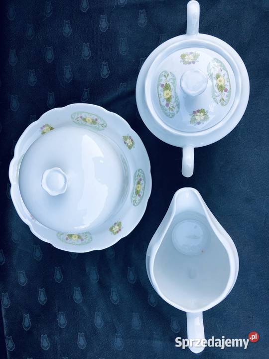Ćmielów porcelana maselnica cukierniczka Łowicz