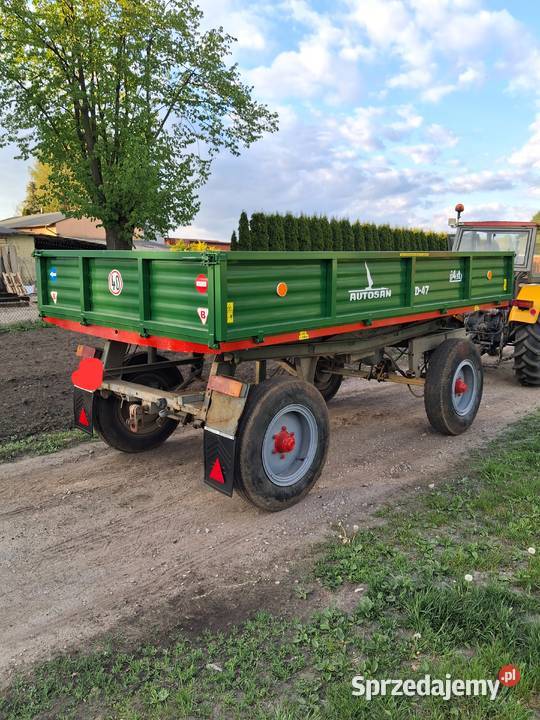 Przyczepa wywrotka d47 zarejstrowana Przyczepy rolnicze Rzgów