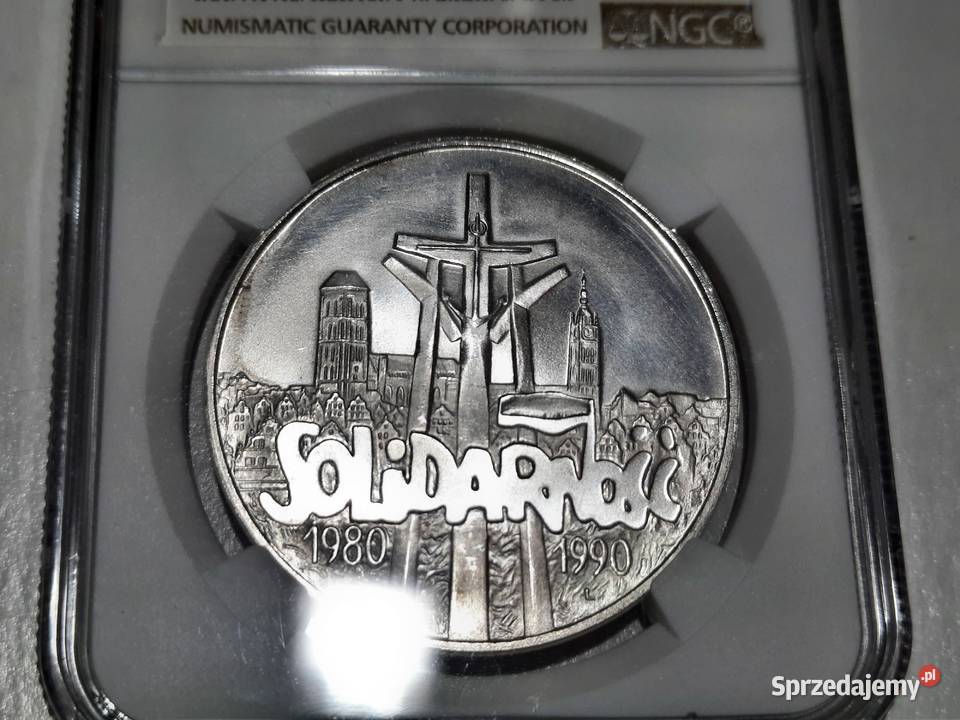 MONETA 100000 złotych 1990 typ A Solidarność UNC Warszawa