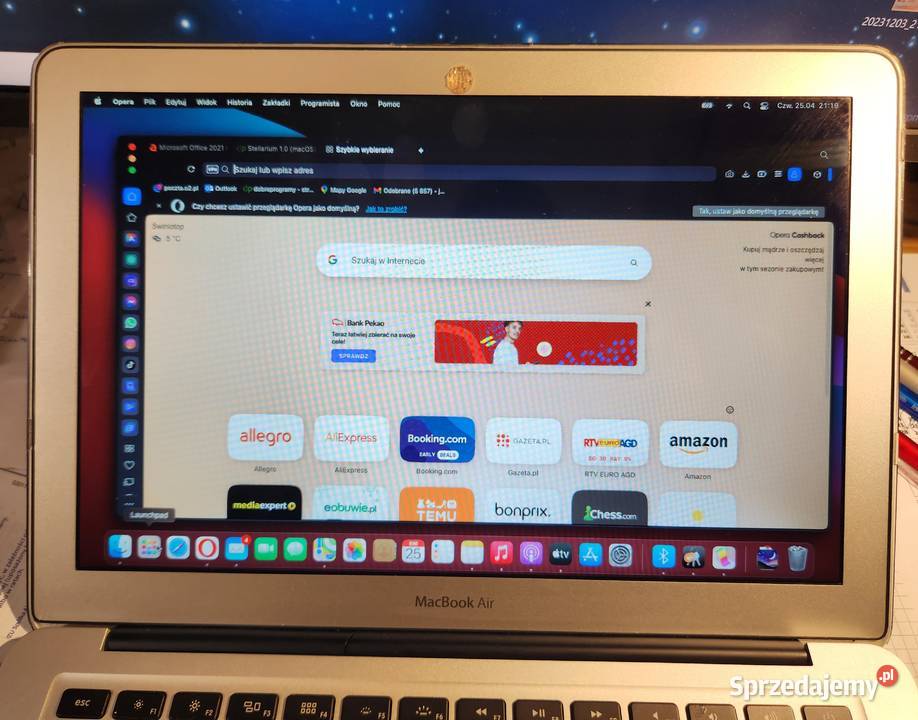 MacBook Air Mid 2013 i5 121 GB SSD4GB mazowieckie sprzedam