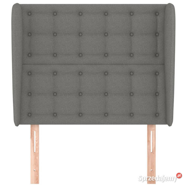 Zagłówek uszak ciemnoszary 93x23x118128 tkanina Warszawa