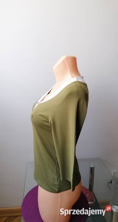 NOWA DAMSKA BLUZKA KHAKI RĘKAW 34 R40 Łódź