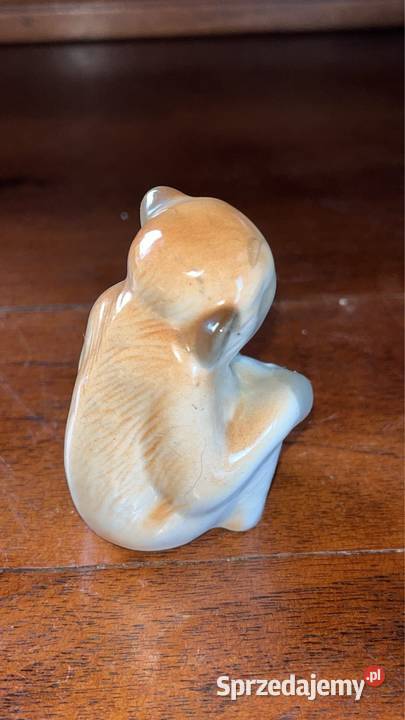 Figurka Porcelanowa Małpka Małpa Łomonosow Bez