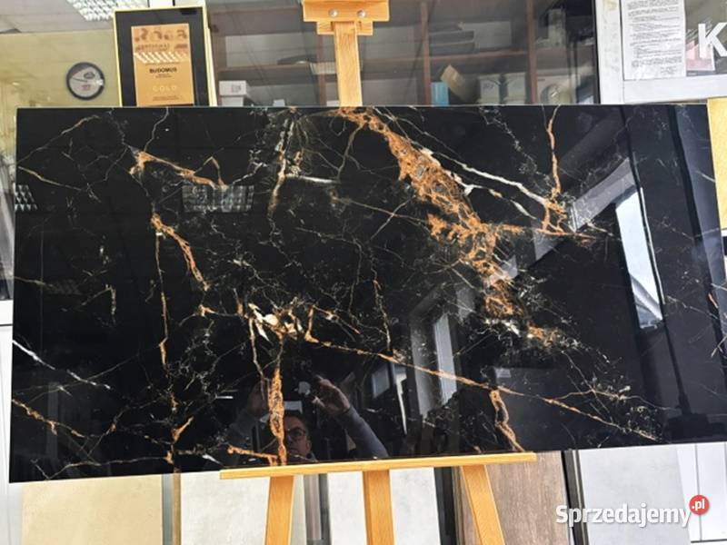 Gres płytka 60x120 czarny poler black gold Zakopane