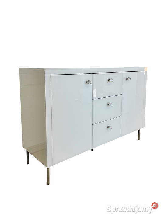 Szklana biała komoda Glamour 40cm Warszawa