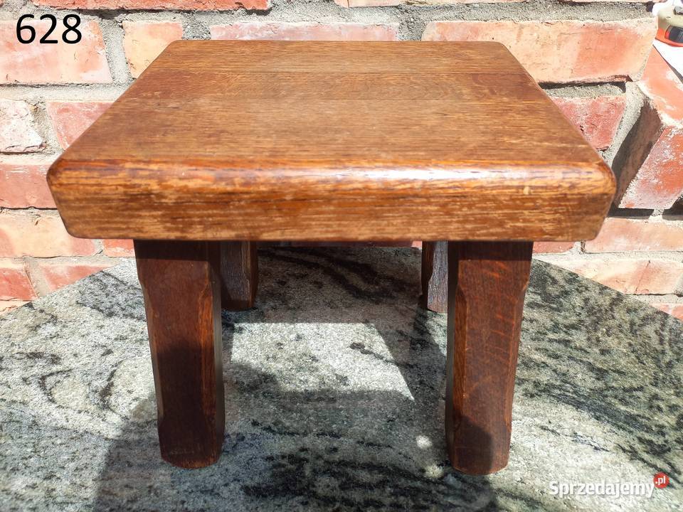 Kwietnik dębowy drewniany Stojak na kwiatek