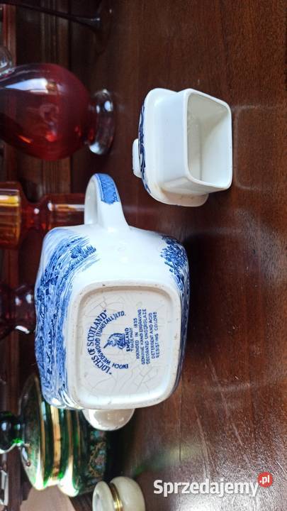 Dzbanek do kawy Angielska granatowa porcelana