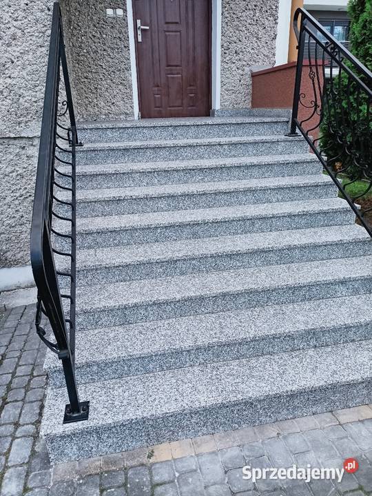 Nagrobki granitowe schody Parapety Praszka