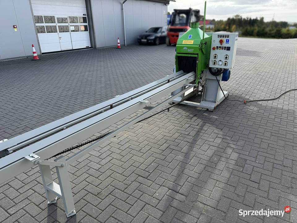 Trak tarczowy do cięcia pryzm i desek z kłód pomorskie Sierakowska Huta