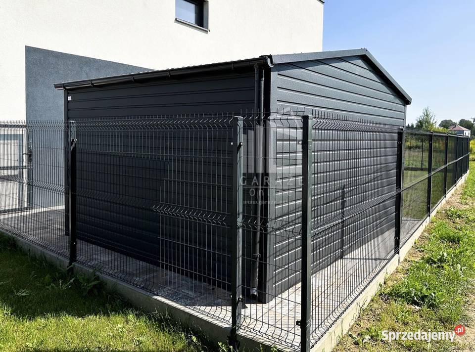 GARAŻ BLASZANY 4m x 5m Brama uchylna rynny małopolskie Krynica-Zdrój