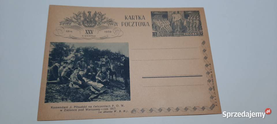 karta pocztowa Komendant J Piłsudski na Warszawa