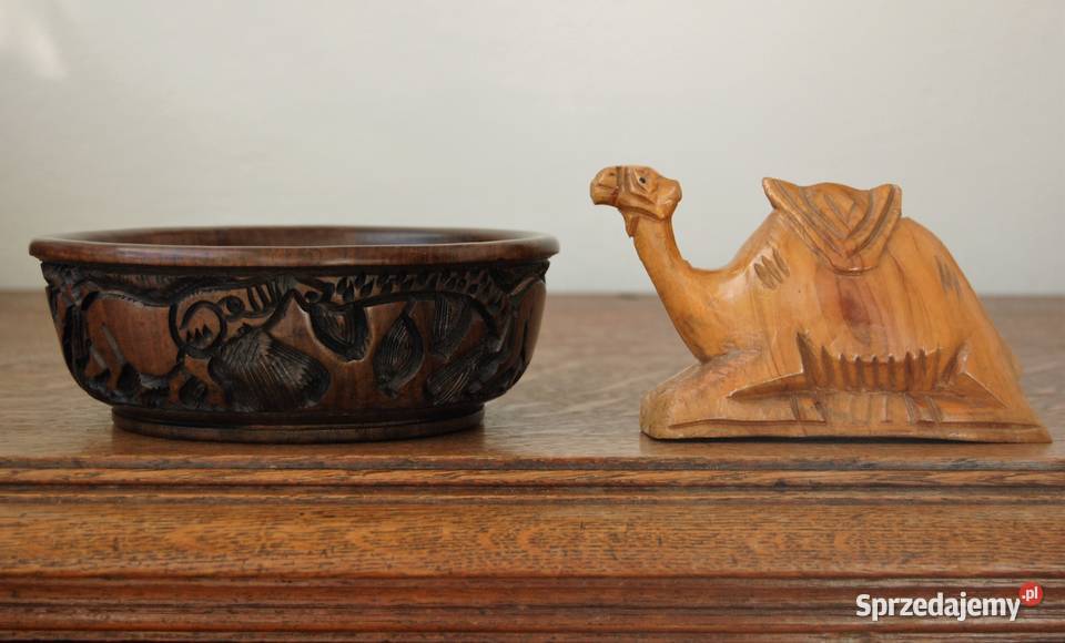 Afrykańska misa miska rzeźbiona drewno heban Lublin