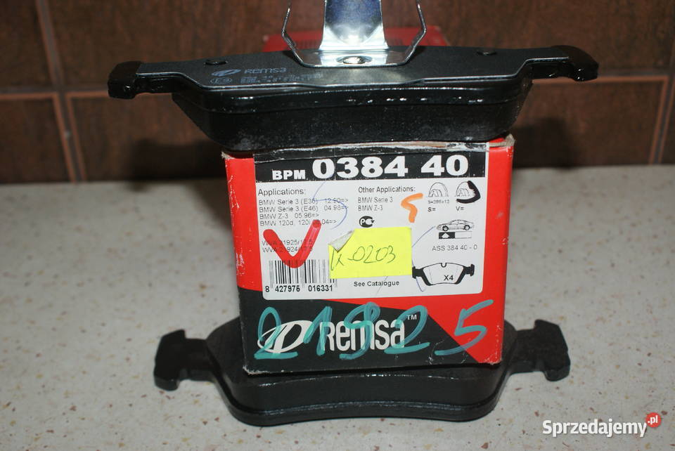 KLOCKI HAMULC BMW 3 E46 98 Zestaw klocków 21925 Pozostałe sprzedam