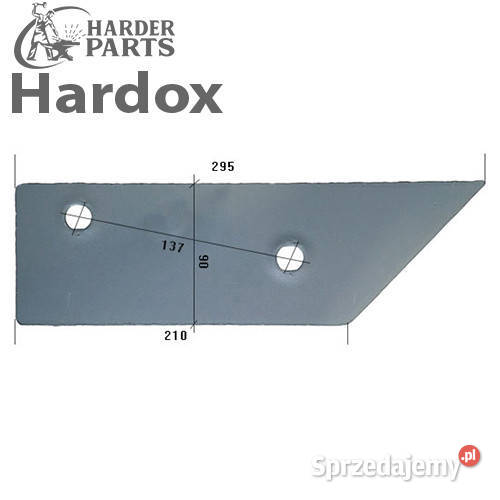 Płoza krótka HARDOX 24061913/L części do pługa STEENO