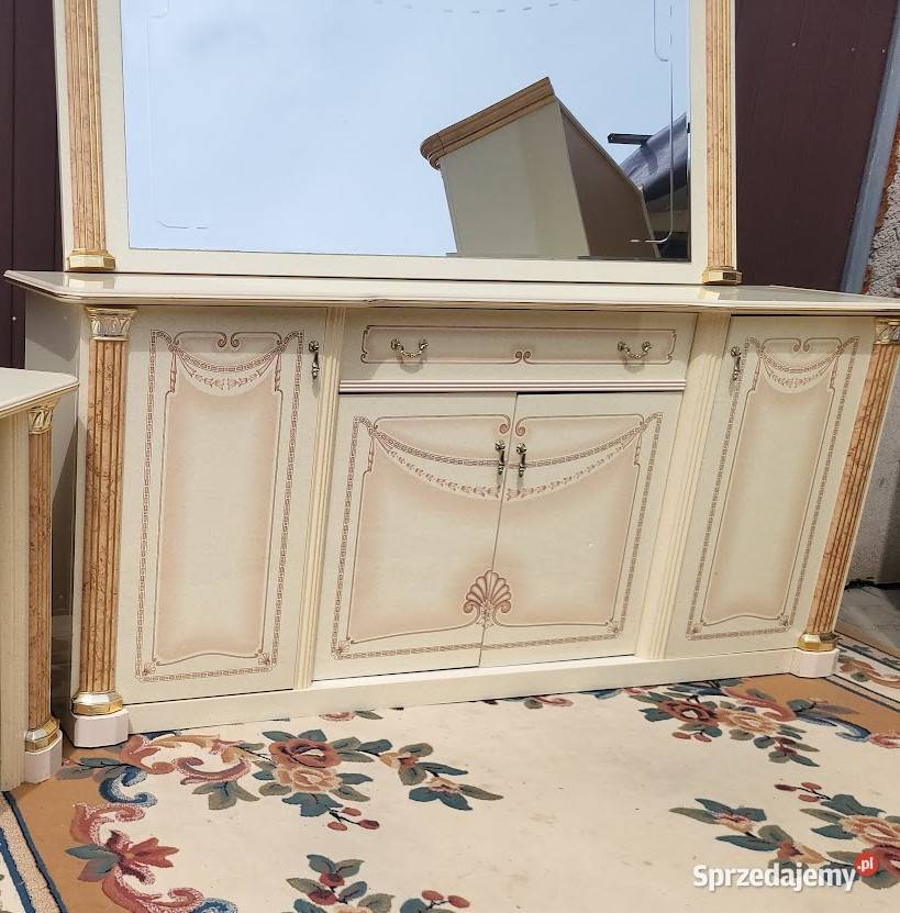 Komplet mebli włoskich komoda witryna lustro 50cm Sypniewo