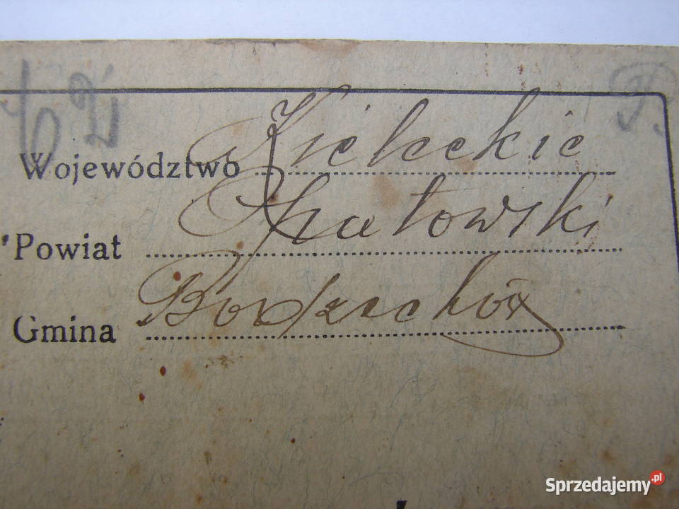 Goździelin gm Bodzechów dowód osobisty z 1934 Warszawa sprzedam