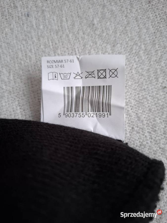 Czapka zimowa czarna rozmiar 5761 Nakrycia głowy podlaskie Konarzyce