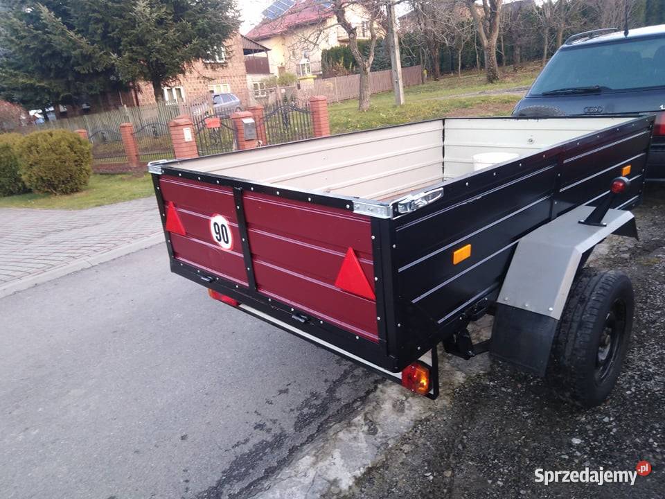 Przyczepa przyczepka samochodowa nowa burtowe Kraczkowa