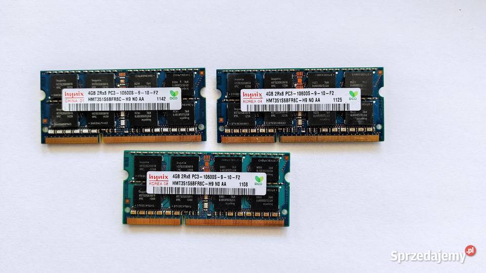 Pamięć 3sztuki RAM DDR3 Hynix 4 GB SODIMM Warszawa