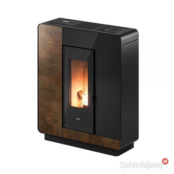 Stylowy piecyk na pellet do kilku pomieszczeń