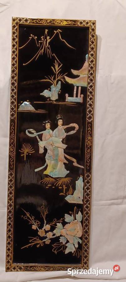 92 3052 Antyczny orientalny japoński panel wielkopolskie Poznań