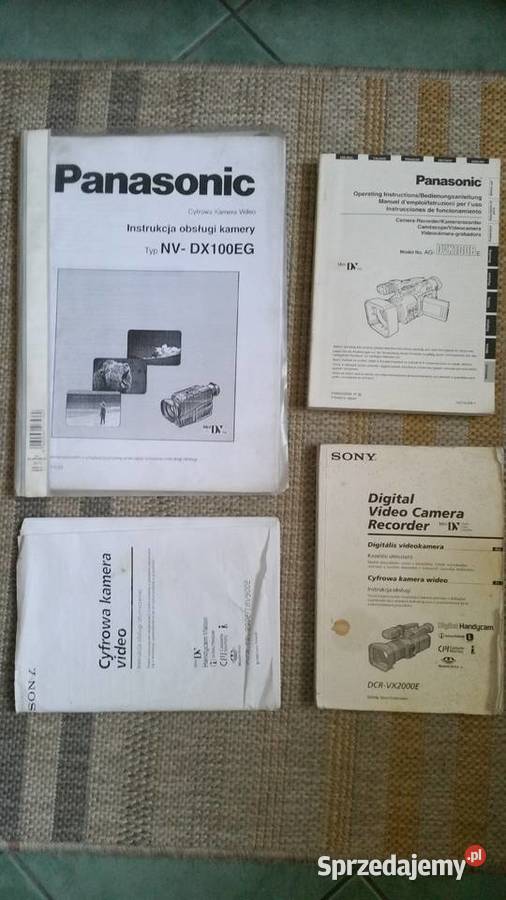 Instrukcje kamer video PANASONICSONY Puławy