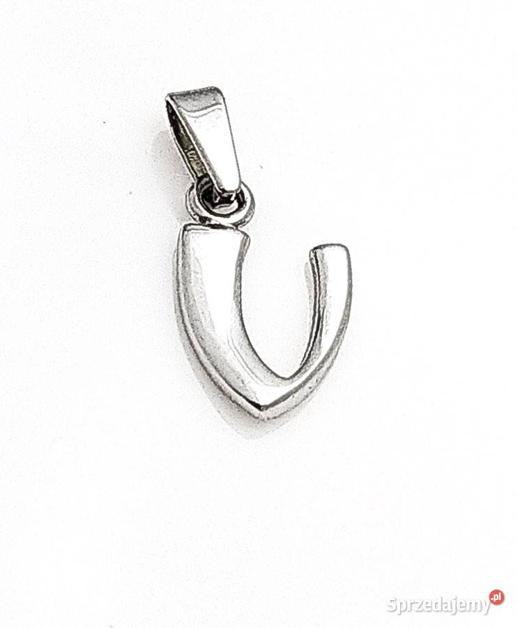 Srebrna zawieszka literka V NS50 WYPRZEDAŻ srebrne Poznań