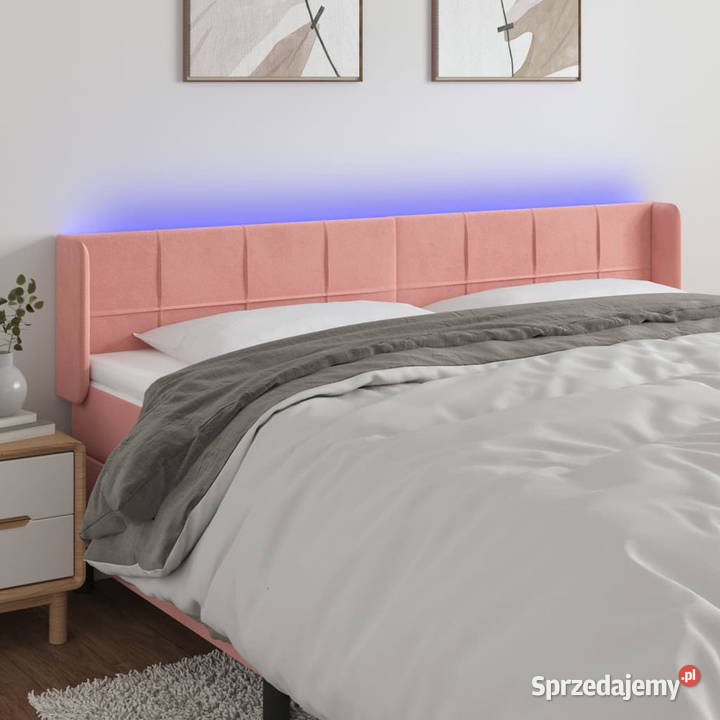 Zagłówek do łóżka z LED różowy 163x16x7888 Warszawa sprzedam