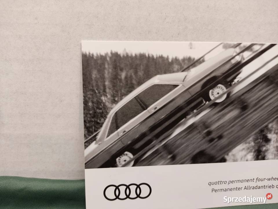 Pocztówka widokówka Audi quattro fourwheel drive opolskie sprzedam