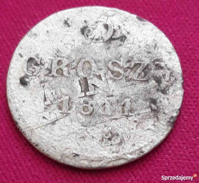 RZADKOŚĆR 45 GROSZY1811 rJS przebitka z 124 Numizmatyka
