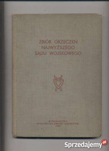 Zbiór orzeczeń Najwyższego Sądu Wojskowego