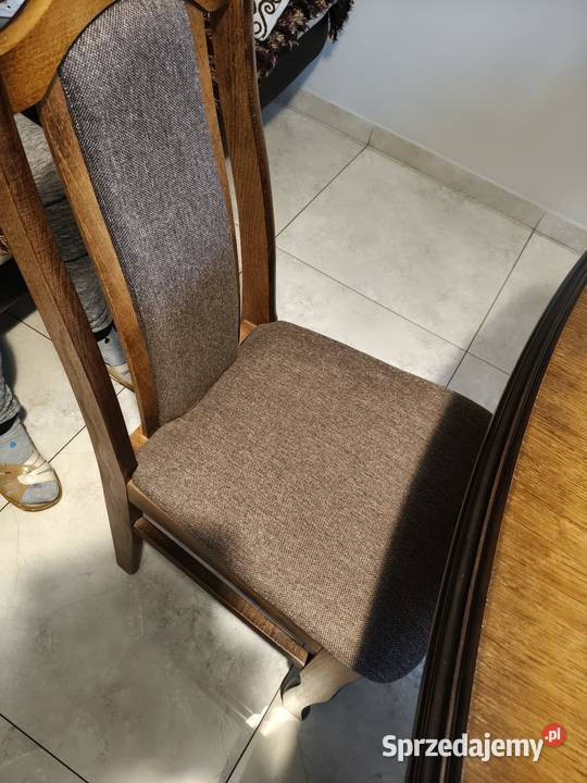 Rozkładany drewniany stół6 krzeseł Tarnobrzeg