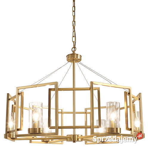 Glass Brass Frames nowoczesny żyrandol 80 śląskie