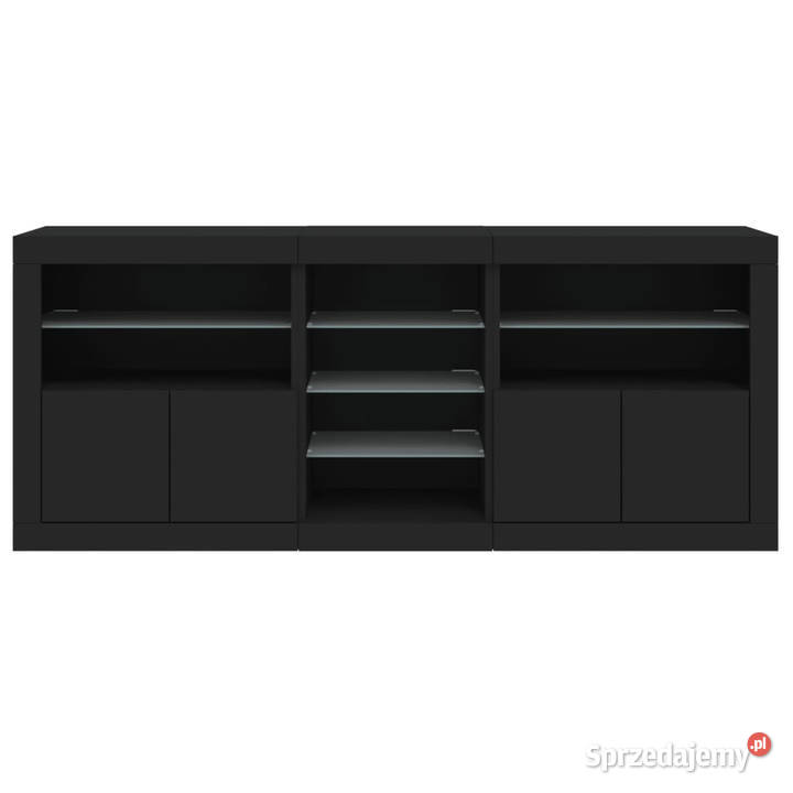 Szafka z oświetleniem LED czarna 1815x37x67 Warszawa