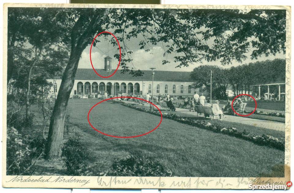 Nordseebad Norderney Kurhaus Postkarte Ostrów Wielkopolski sprzedam