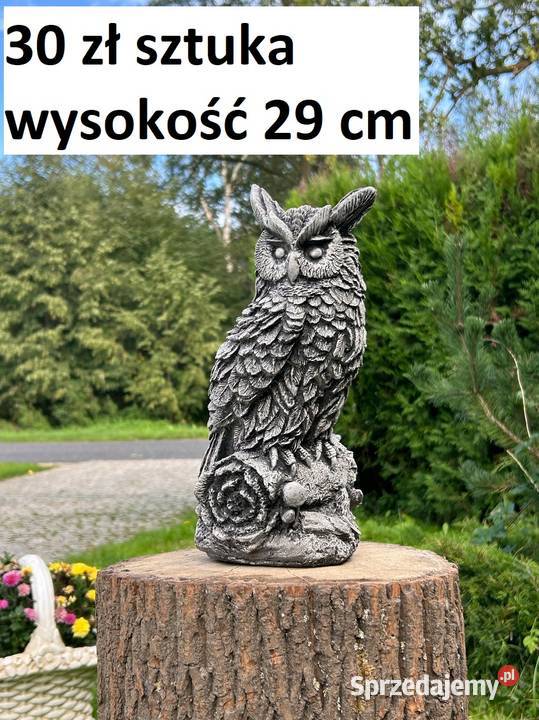 Sowa gipsowa figurka ogrodowa sowa ogrodowa dolnośląskie Wrocław