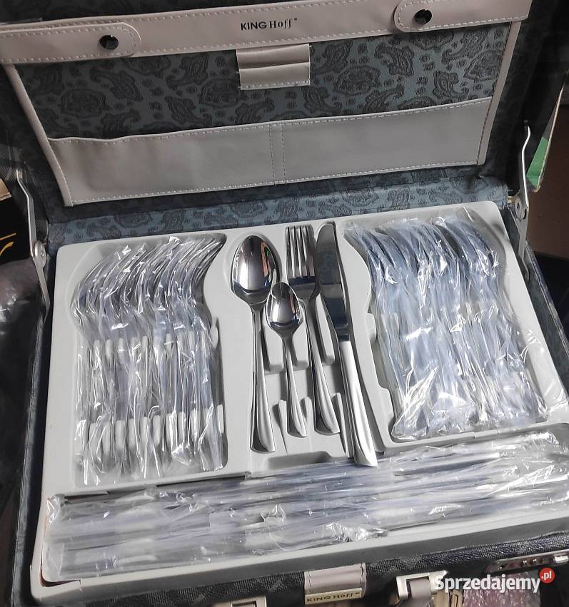 Sztućce komplet satyna 72el el w walizce defekt Sztućce Łódź