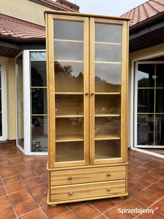 Witryna drewniana biblioteka półki na książki Garwolin