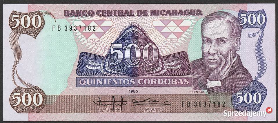 NIKARAGUA 500 CORDOBAS 1985 UNC sprzedam