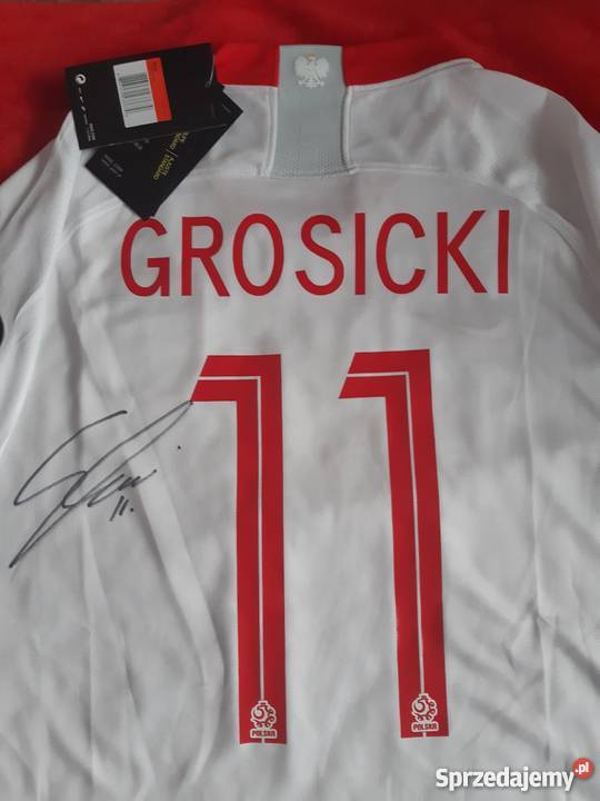 Koszulka Polska 2018 Grosicki 11 z autografem Lublin