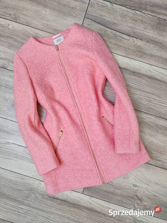 Wełniany płaszcz Papaya Matalan Zip 36 Morelowy Jasło