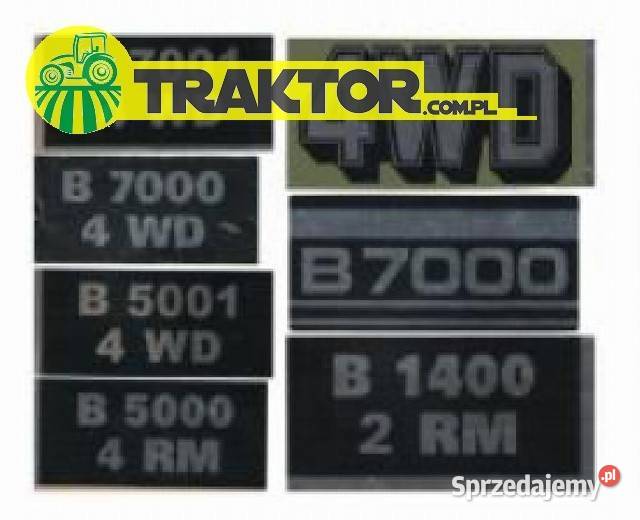 Naklejki KUBOTA B7000 B7001B5000 B5001 B6001 4WD Tajęcina