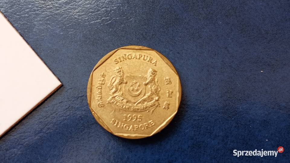 Stare monety 1 dolar 1995 Singapur Lesko