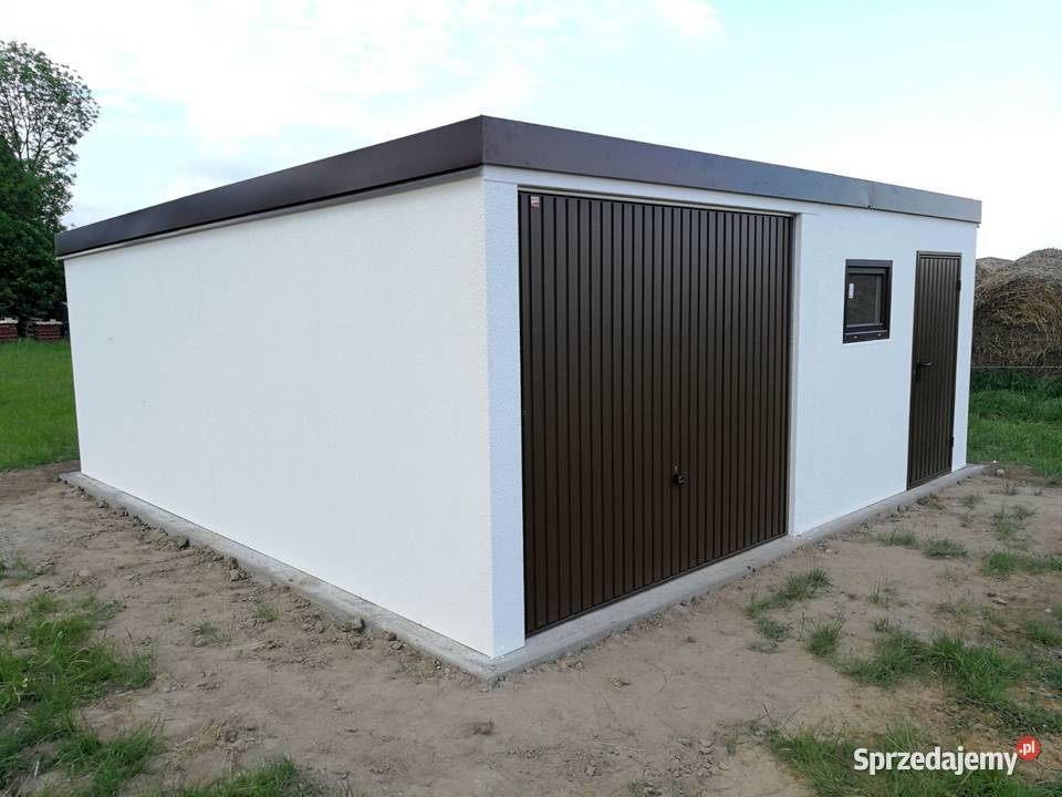 Garaże tynkowane 35m2 Garaże i miejsca postojowe Kaczyce