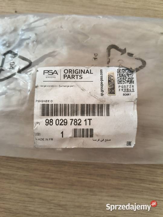 Klamka Citroen Peugeot prawa 980297821T Nowa OE Lublin
