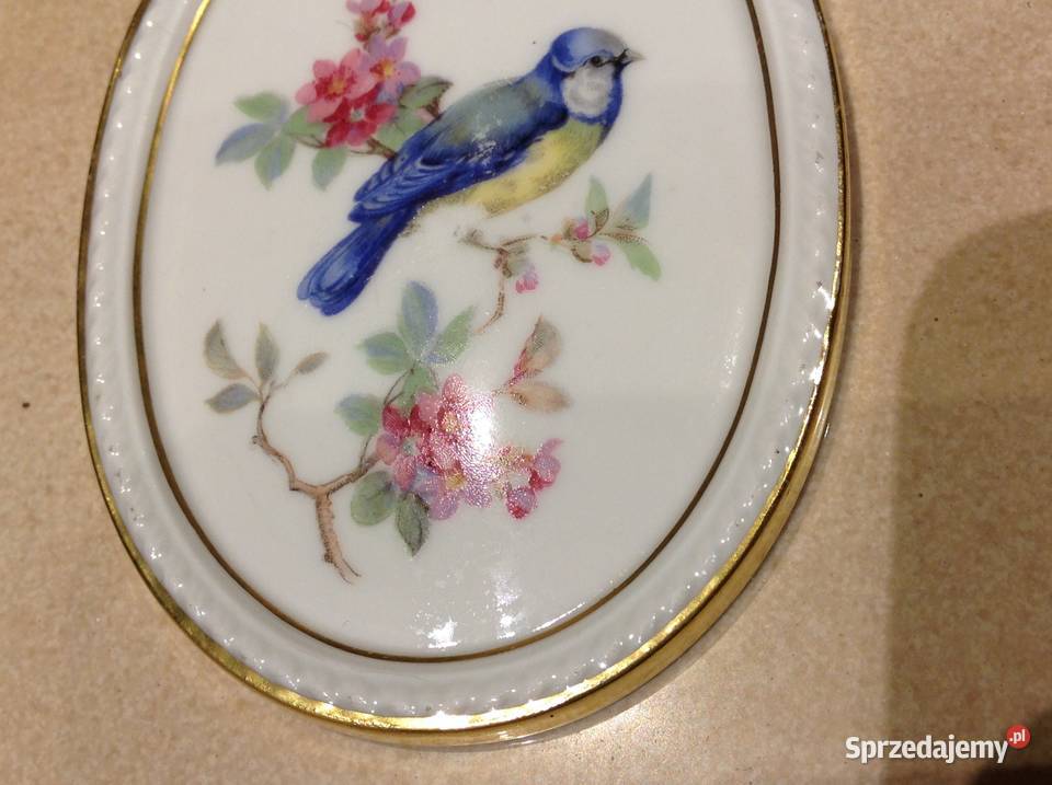 Stary Porcelanowy Obrazek KAISER WGERMANY Vógel Dekoracje i ozdoby Nowa Sól